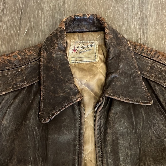 American Vintage Distressed Bomber Jacket. - Picture 4 of 15